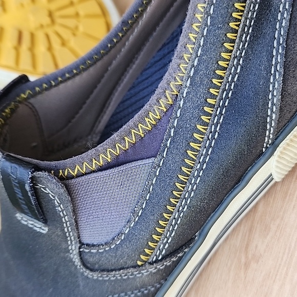 Skechers Men Talon Charcoal Slip on Distressed Leather Loafers Shoes Size 9 - Picture 11 of 12